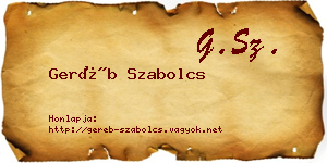 Geréb Szabolcs névjegykártya