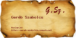 Geréb Szabolcs névjegykártya