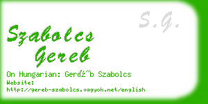 szabolcs gereb business card